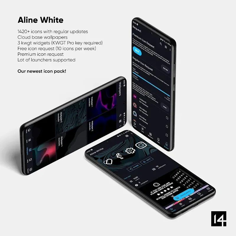 Aline White: Linear Icon Pack screenshot 3