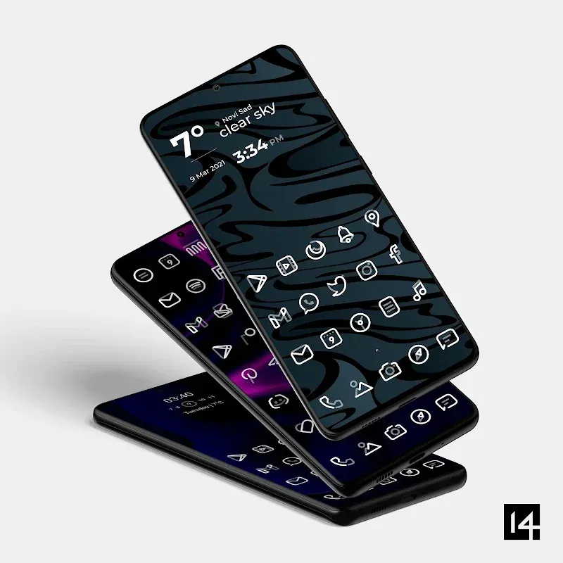 Aline White: Linear Icon Pack screenshot 2