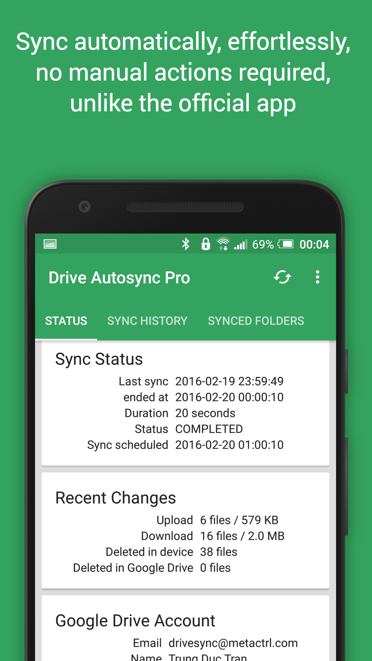 Autosync for Google Drive screenshot 2