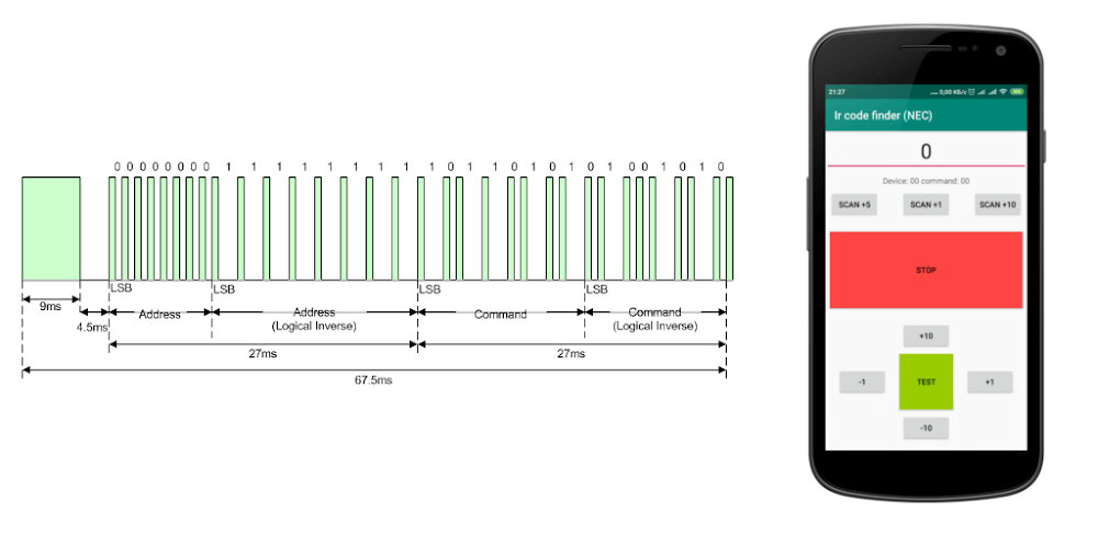 IR Code Finder NEC Protocol screenshot 1