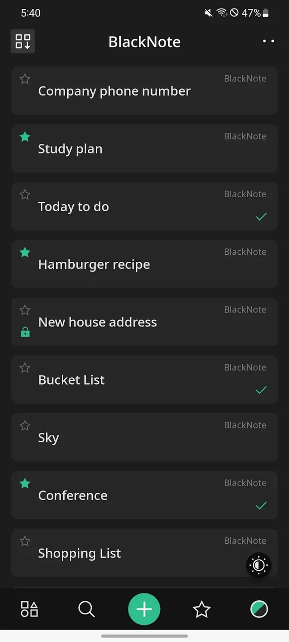 BlackNote screenshot 3