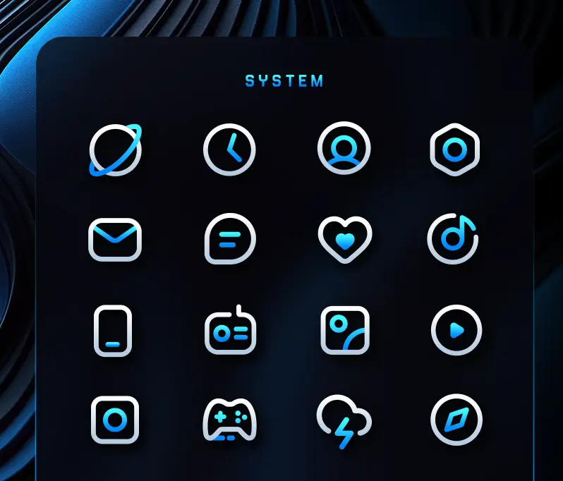 BlueLine IconPack screenshot 3