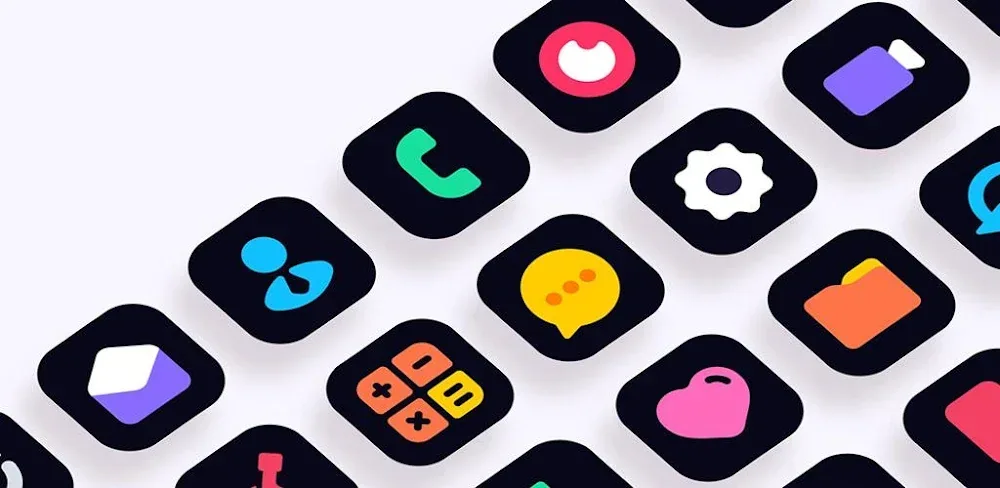 Dove Dark: Icon Pack screenshot 1