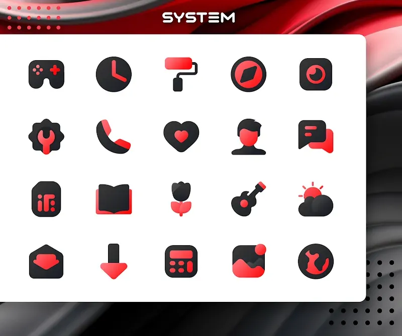 Red IconPack: LuXRed screenshot 3