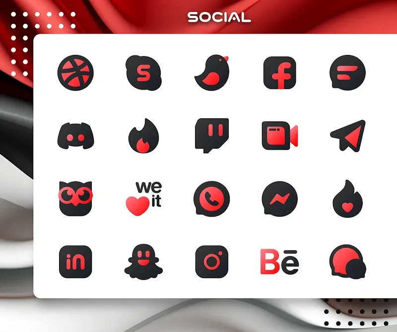 Red IconPack: LuXRed screenshot 6