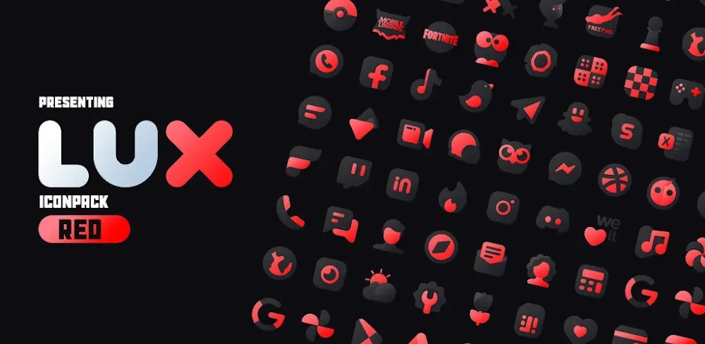 Red IconPack: LuXRed screenshot 1
