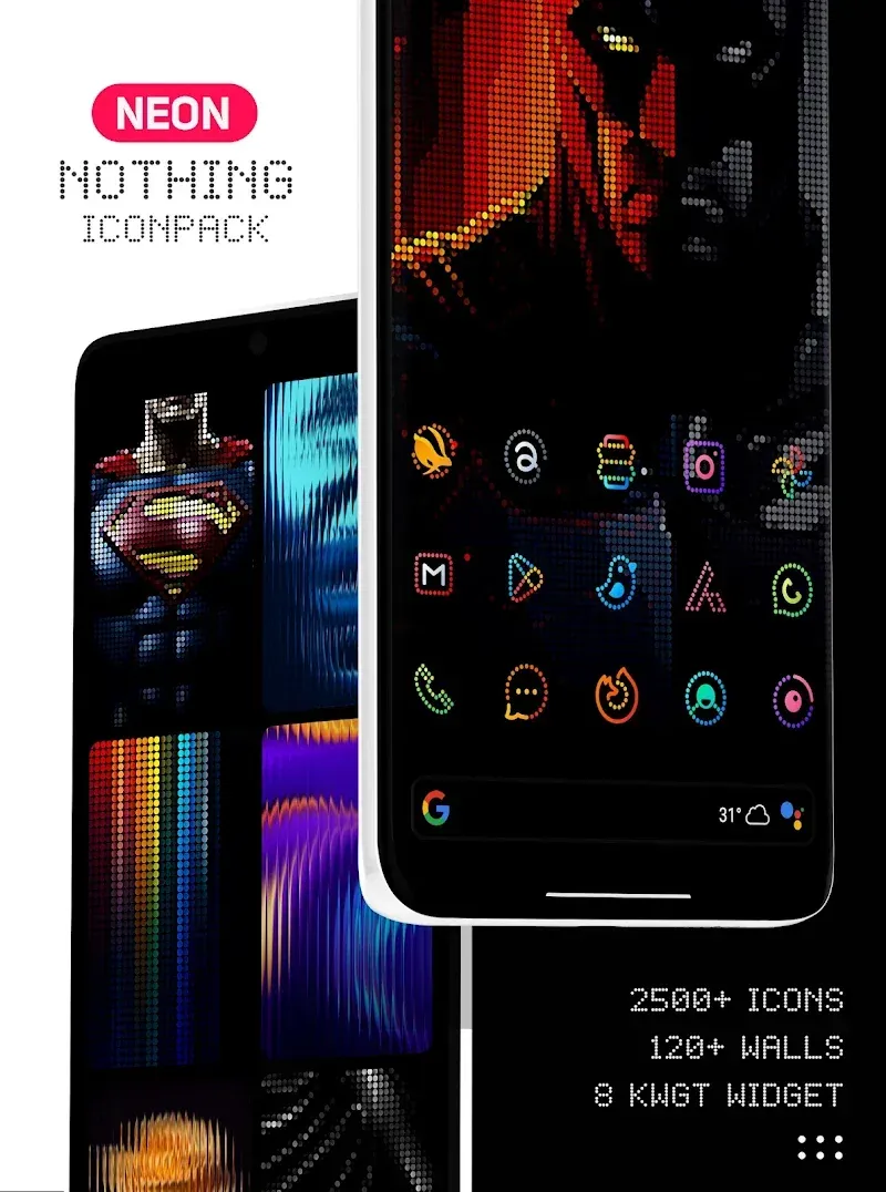 Neon : Dots Iconpack screenshot 2