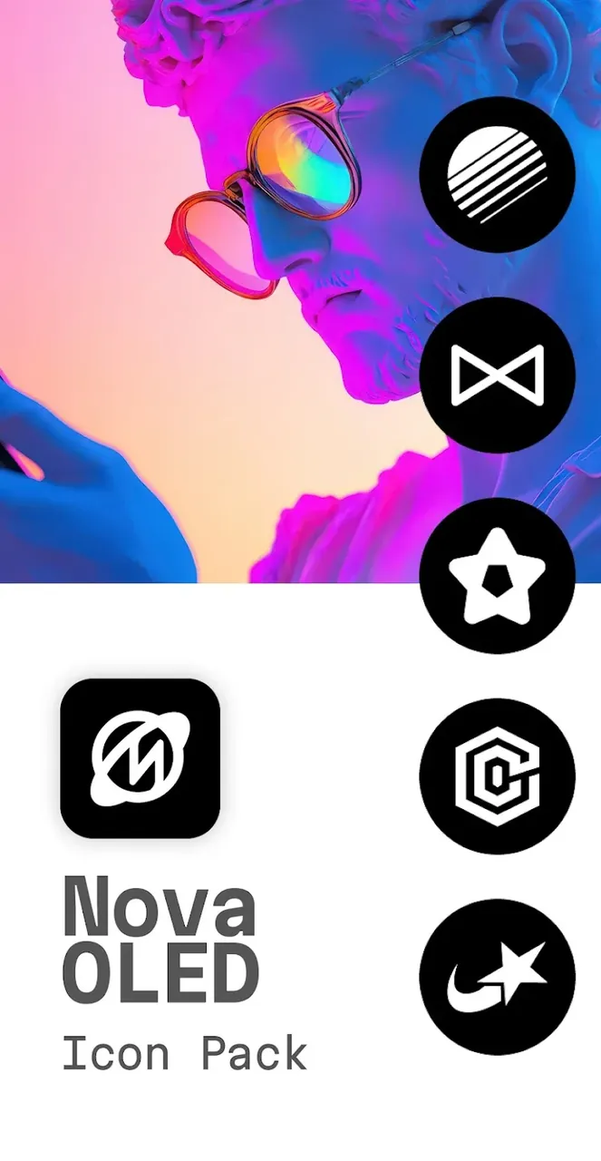 Nova OLED Icon Pack screenshot 6