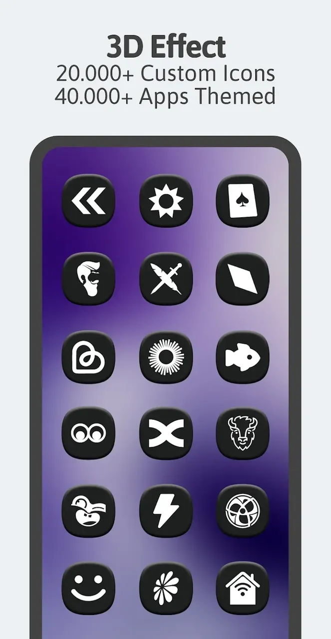 One 3D Dark Icon Pack screenshot 3