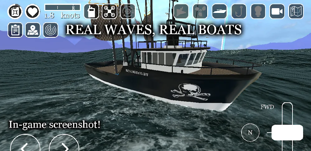 uCaptain: Boat Fishing Game 3D screenshot 1