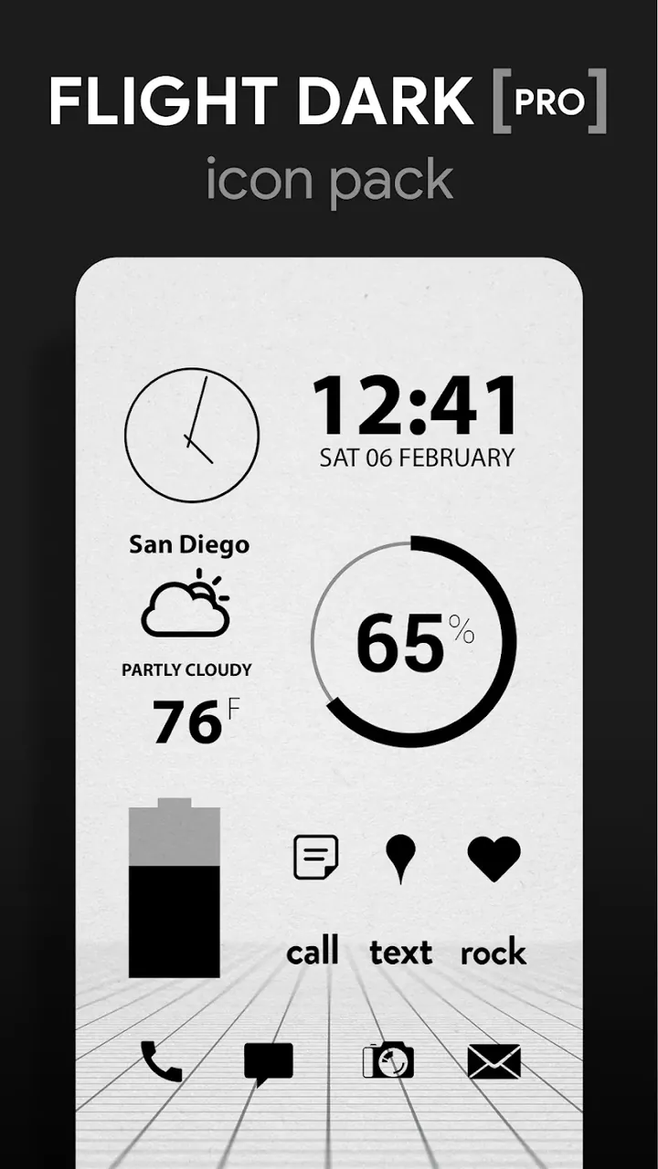 Flight Dark Pro - Icon Pack screenshot 2