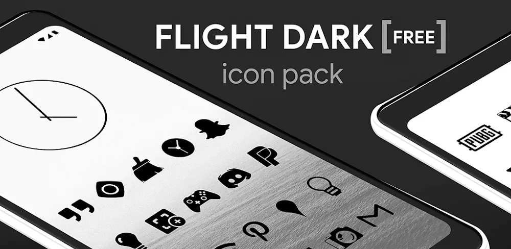 Flight Dark Pro - Icon Pack screenshot 1