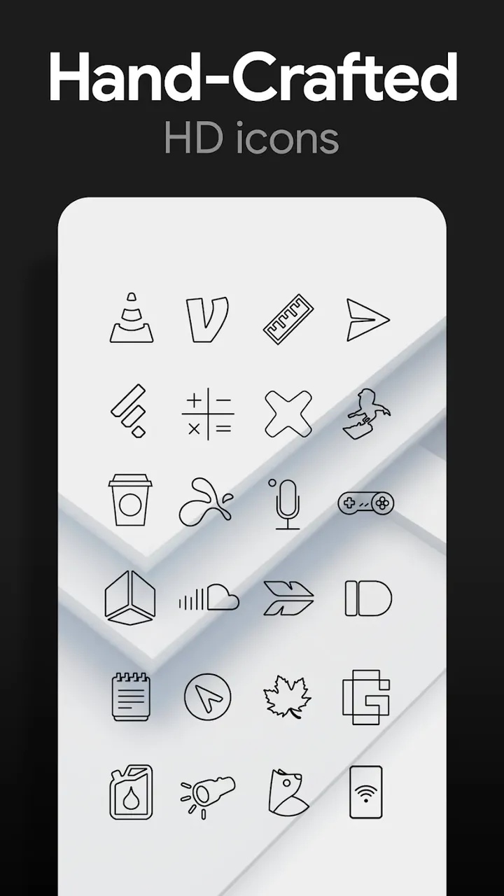 Lines Dark Pro - Icon Pack screenshot 4