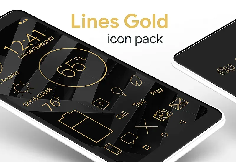 Lines Gold Pro - Icon Pack screenshot 2