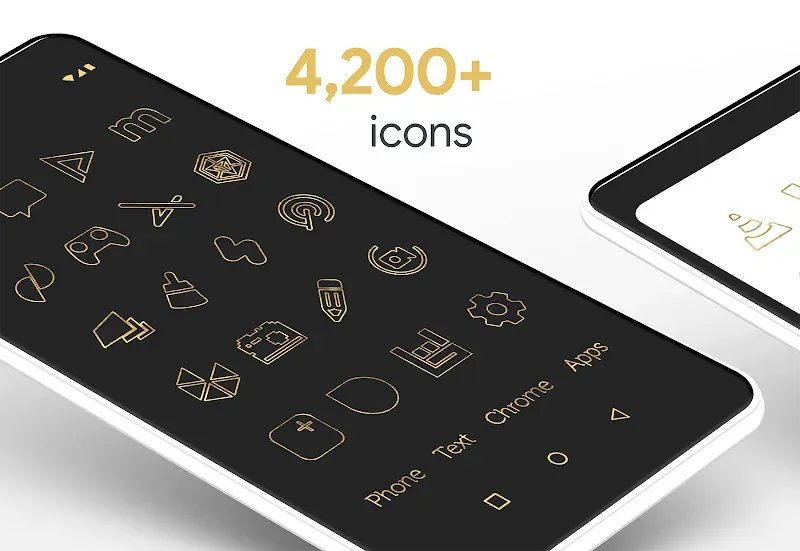 Lines Gold Pro - Icon Pack screenshot 3