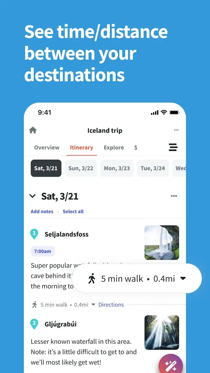 Wanderlog screenshot 5
