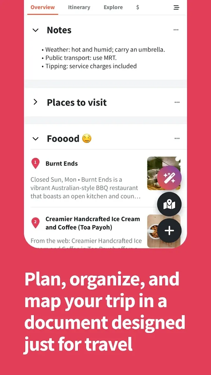 Wanderlog screenshot 3