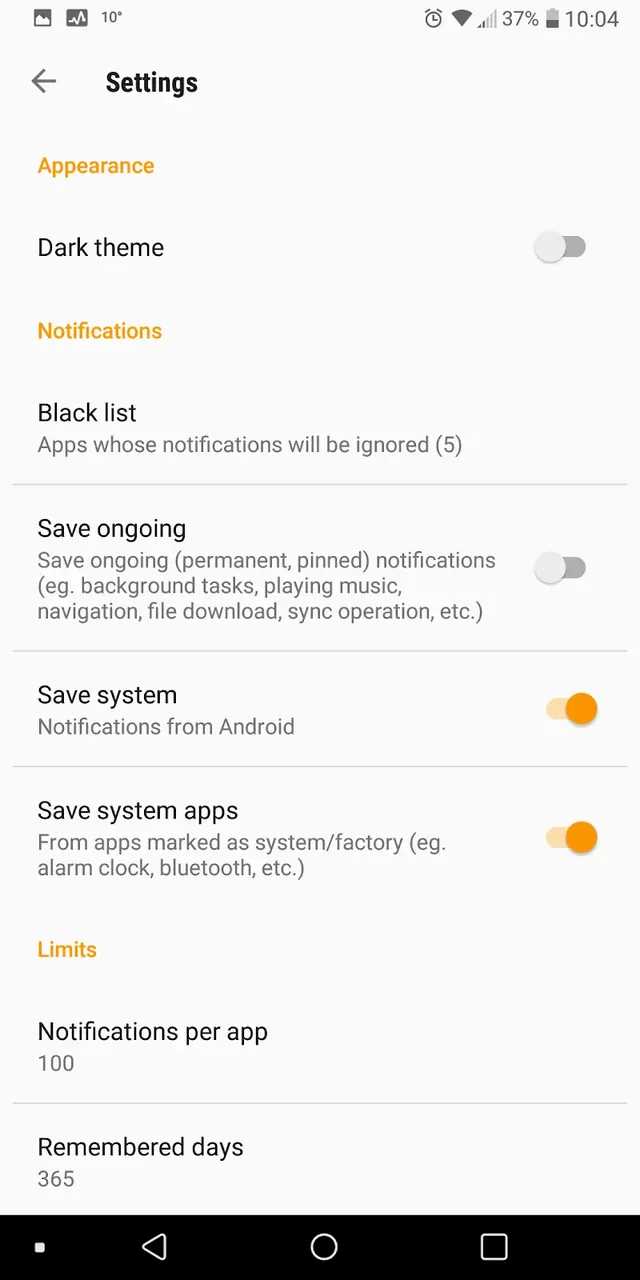 Notifications archive screenshot 4