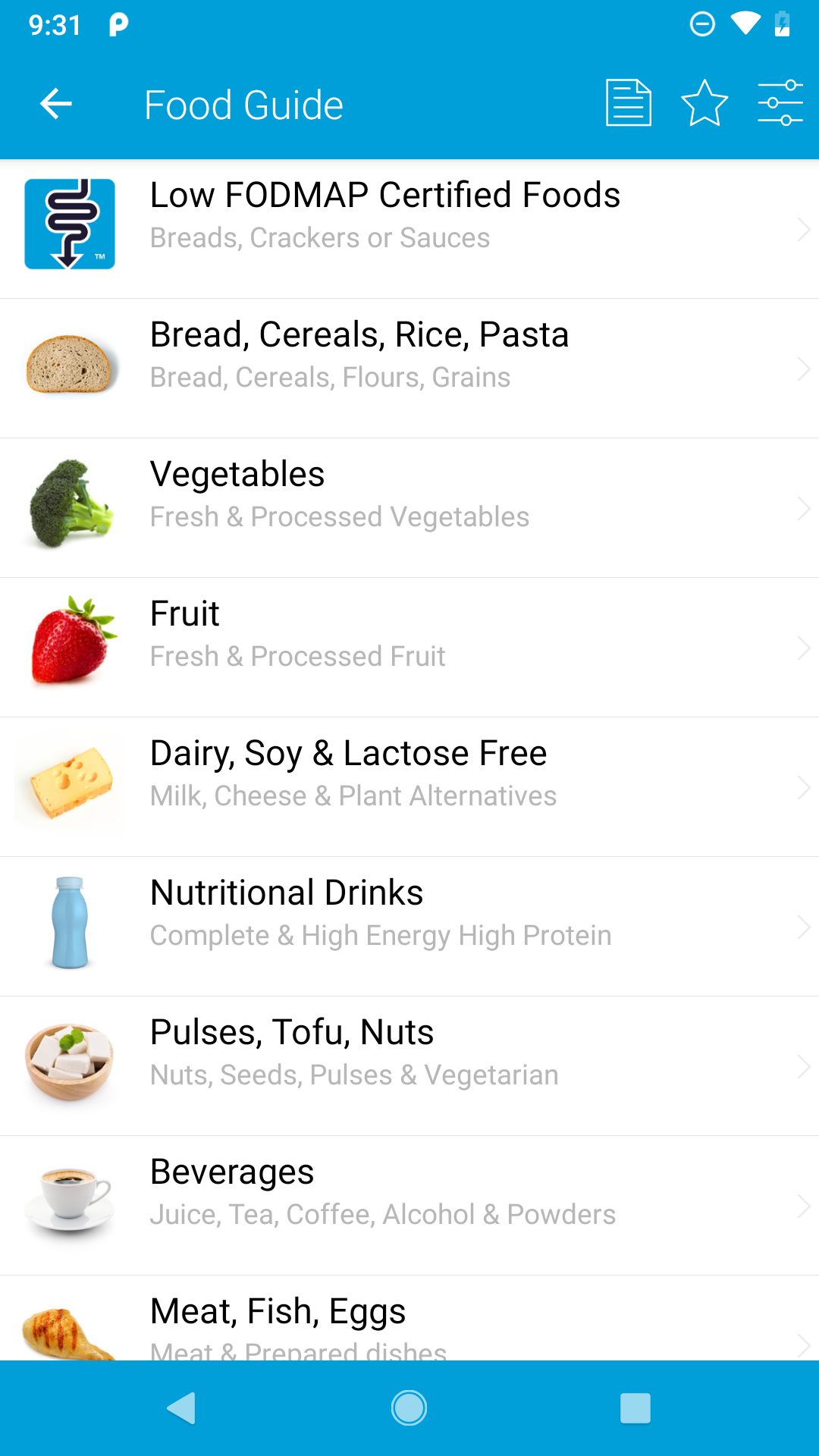 Monash University FODMAP diet screenshot 2