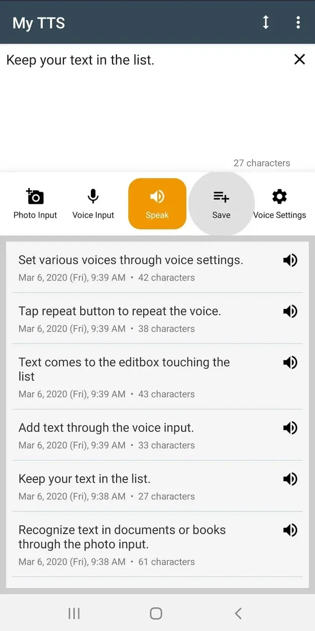 My TTS: Text-to-Speech screenshot 6