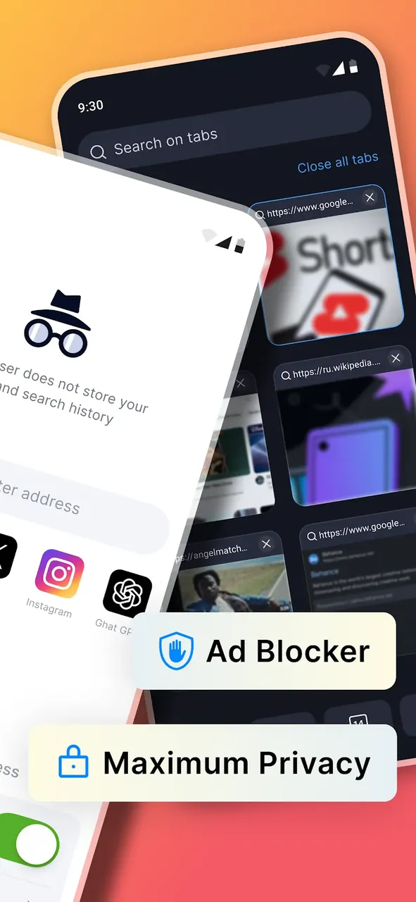 Private browser screenshot 3