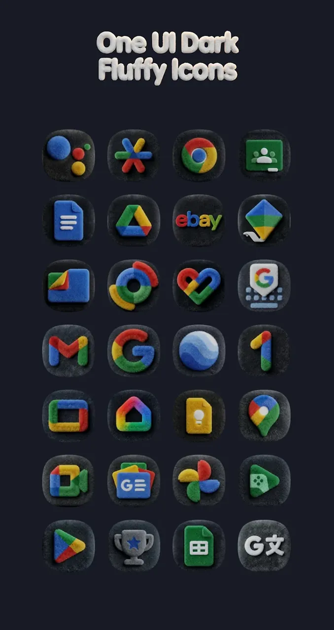 OneUi Dark Fluffy Icons screenshot 2