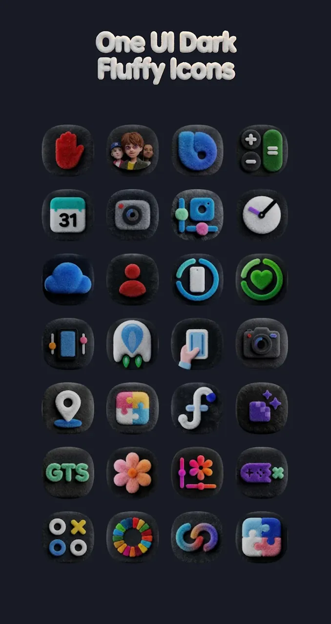 OneUi Dark Fluffy Icons screenshot 4