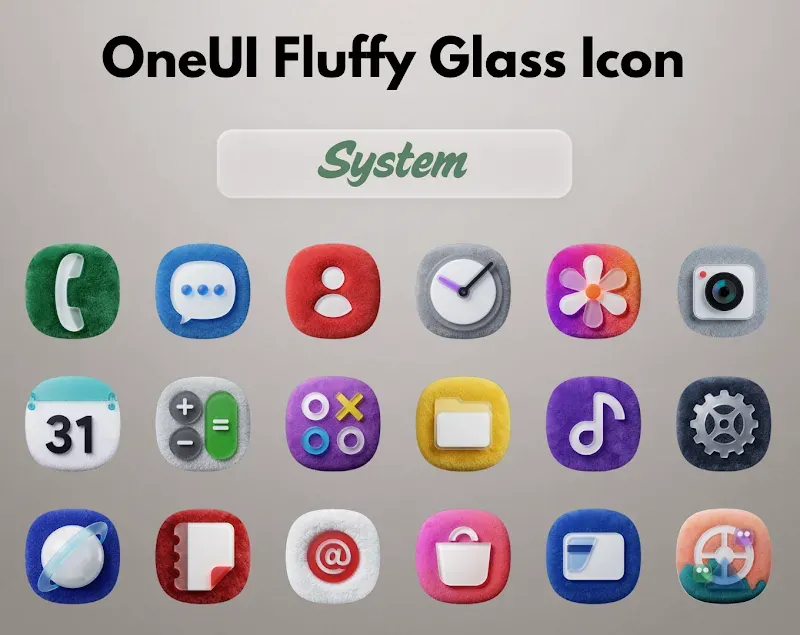 OneUI Fluffy Glass Icons screenshot 2