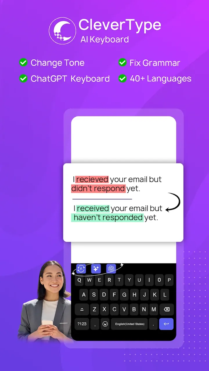 CleverType AI Keyboard interface preview 2