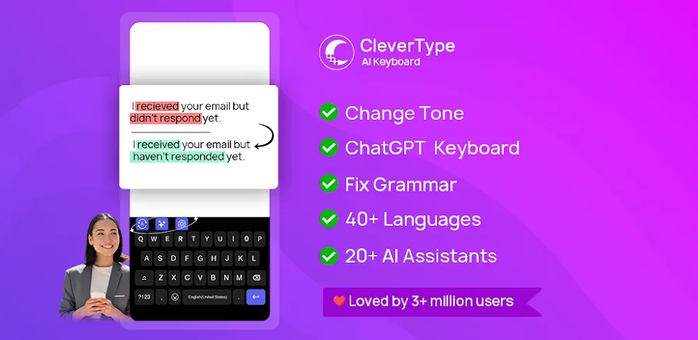 CleverType AI Keyboard interface preview 1