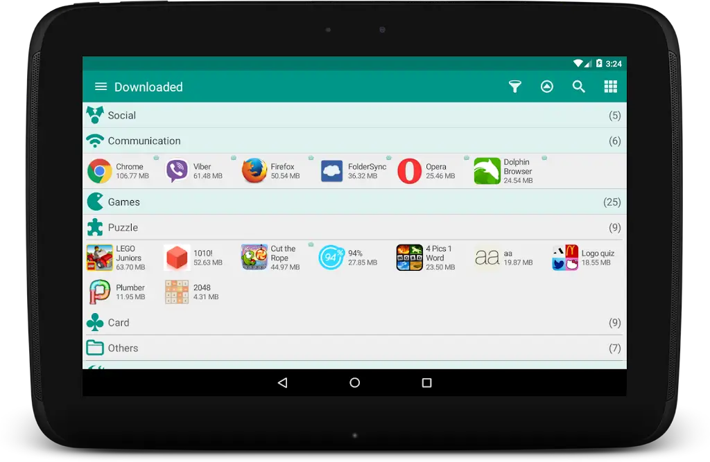 Glextor App Folder Organizer interface preview 1