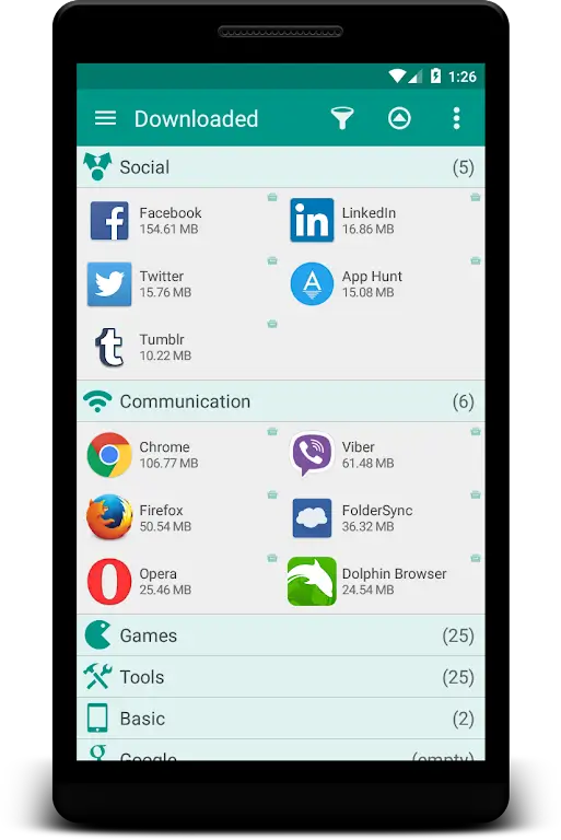Glextor App Folder Organizer search functionality 6