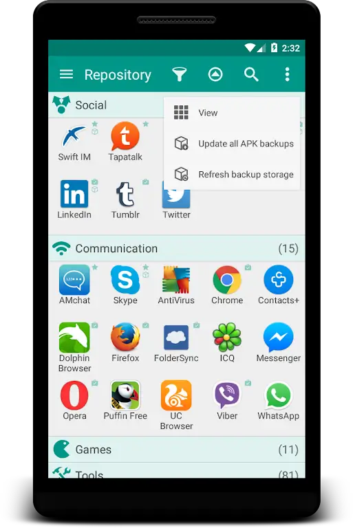 Glextor App Folder Organizer folder view 5