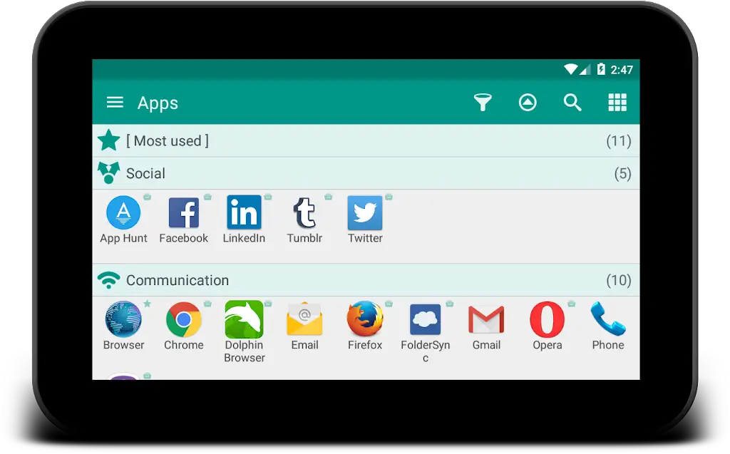 Glextor App Folder Organizer batch options 7