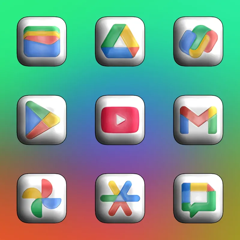 Glossy 3D - Icon Pack screenshot 4