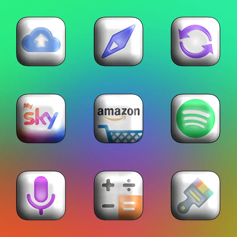 Glossy 3D - Icon Pack screenshot 6