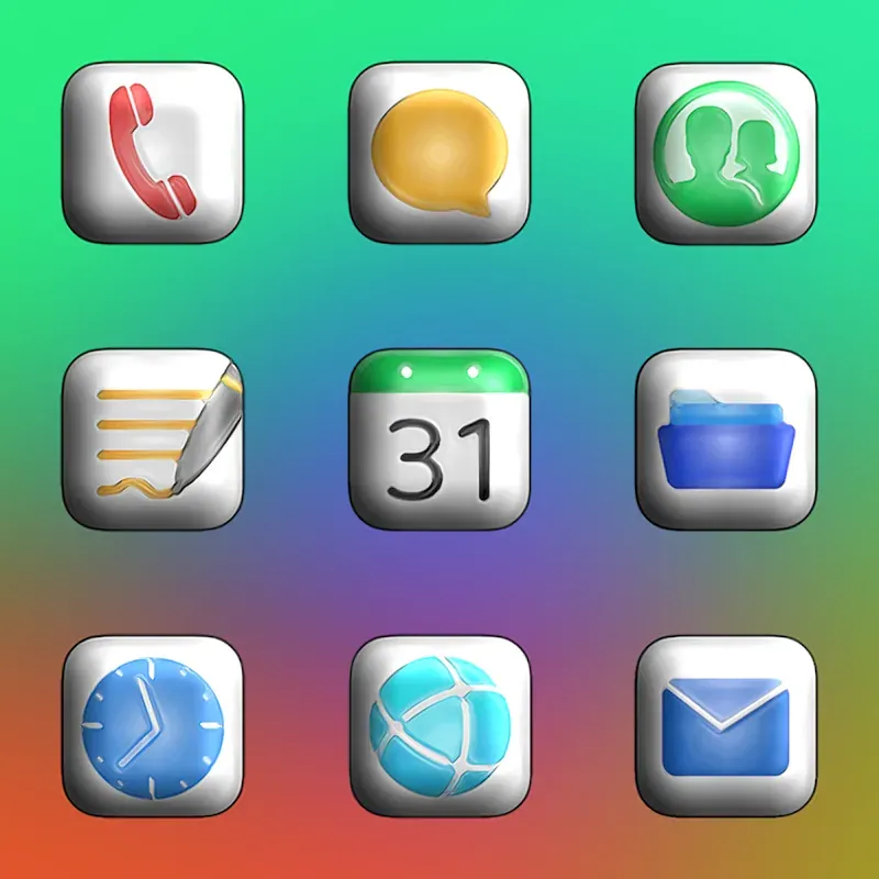 Glossy 3D - Icon Pack screenshot 2