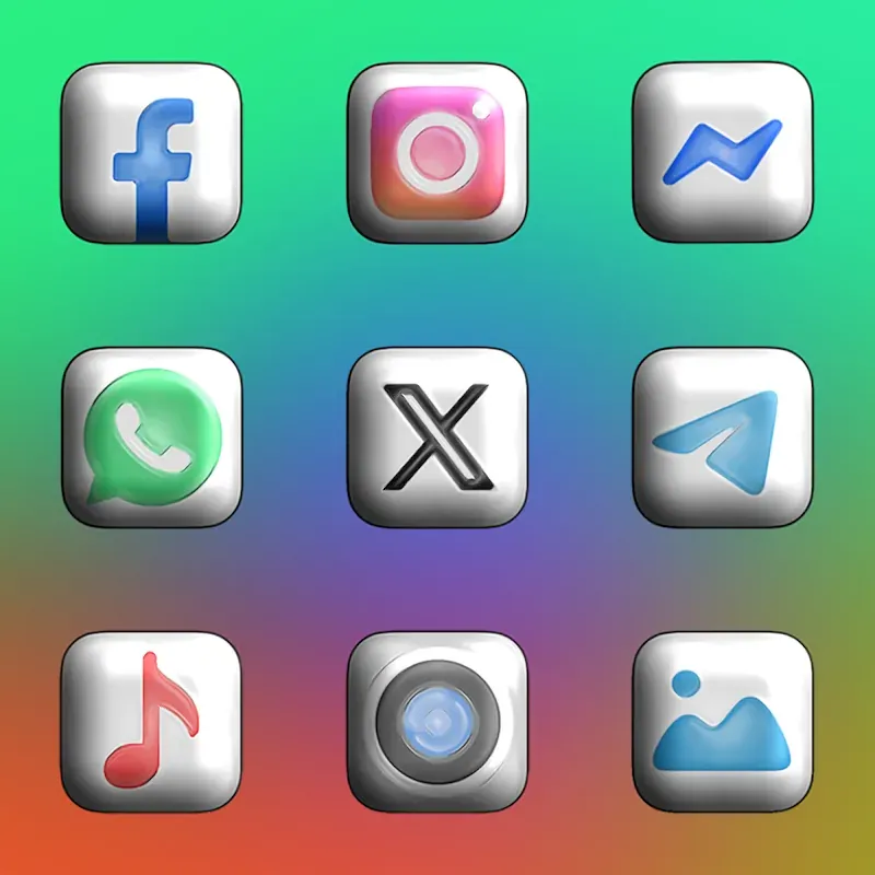 Glossy 3D - Icon Pack screenshot 3