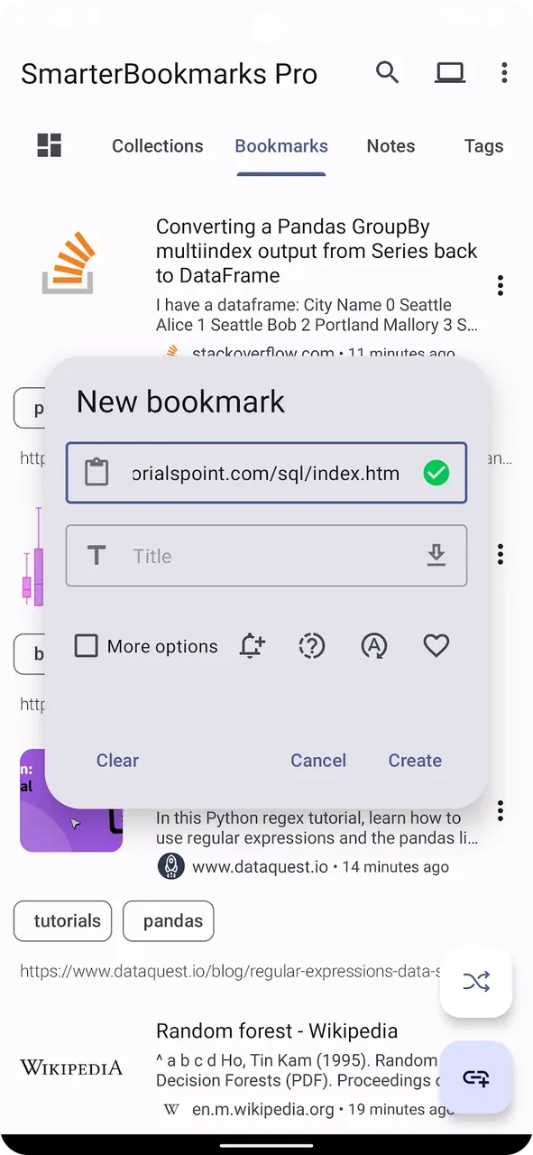 Smarter Bookmarks screenshot 3