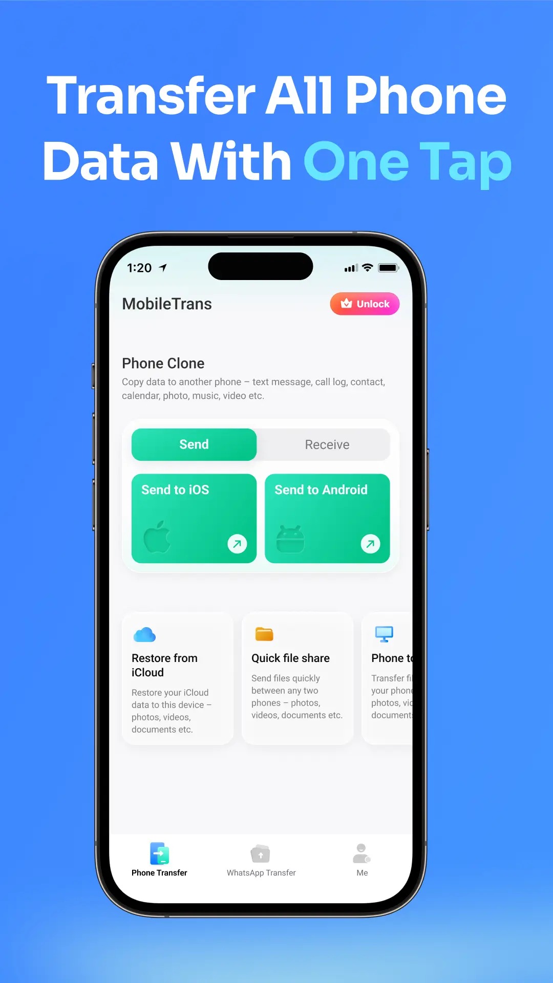 Data Transfer - MobileTrans screenshot 1