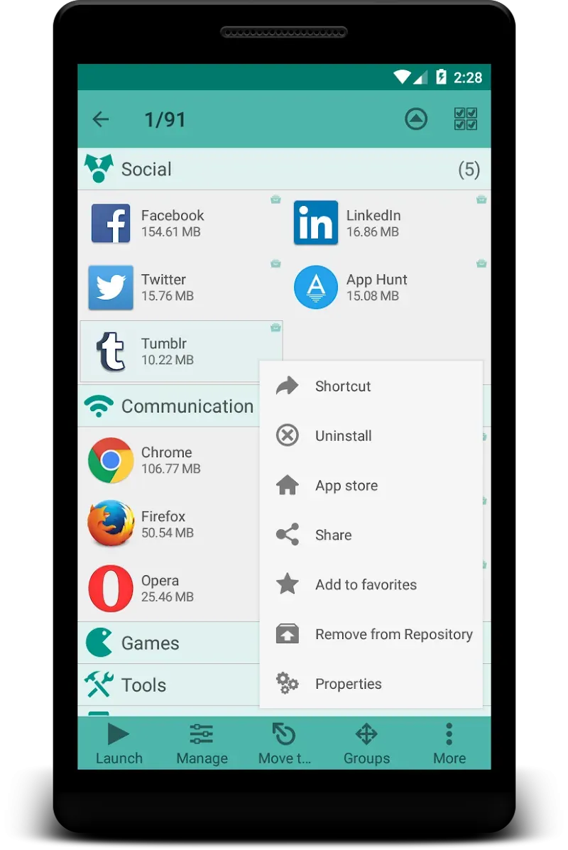 Glextor Folder Organizer Basic (Glextor App Manager) screenshot 4