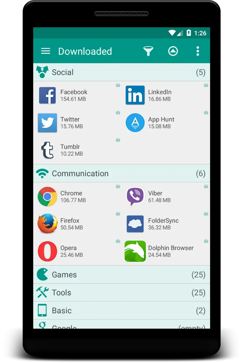 Glextor Folder Organizer Basic (Glextor App Manager) screenshot 3