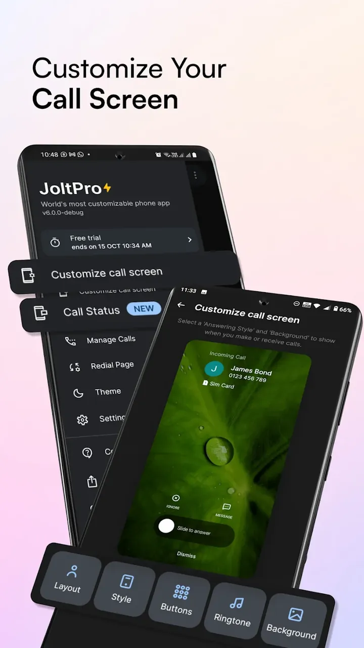 Jolt Call Background & Screen screenshot 3