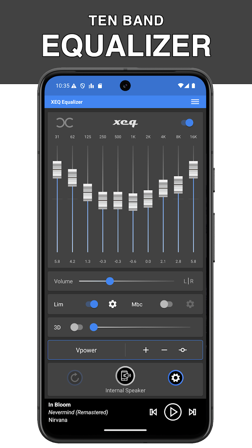 Equalizer & Bass Booster - XEQ screenshot 2