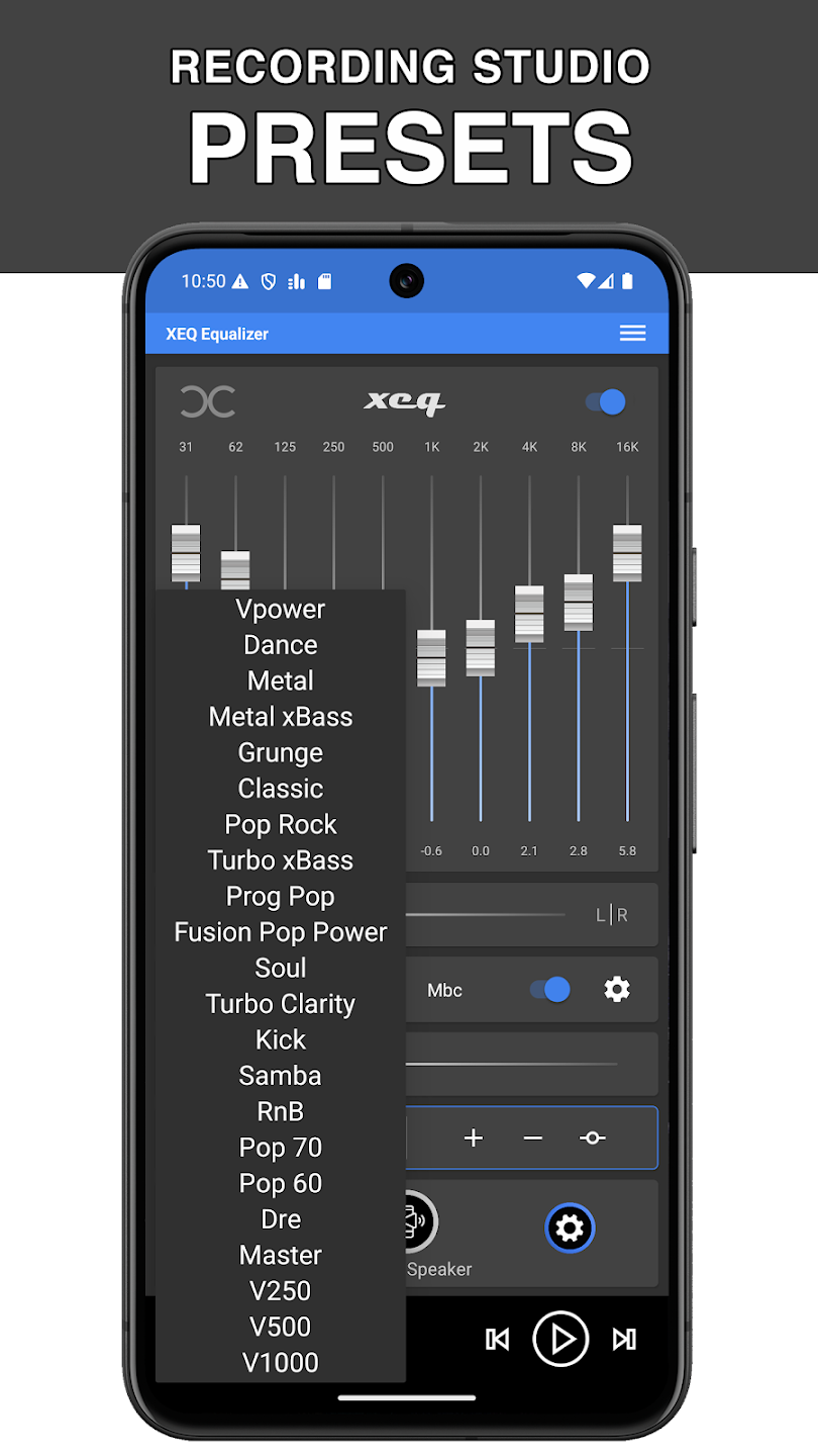 Equalizer & Bass Booster - XEQ screenshot 4