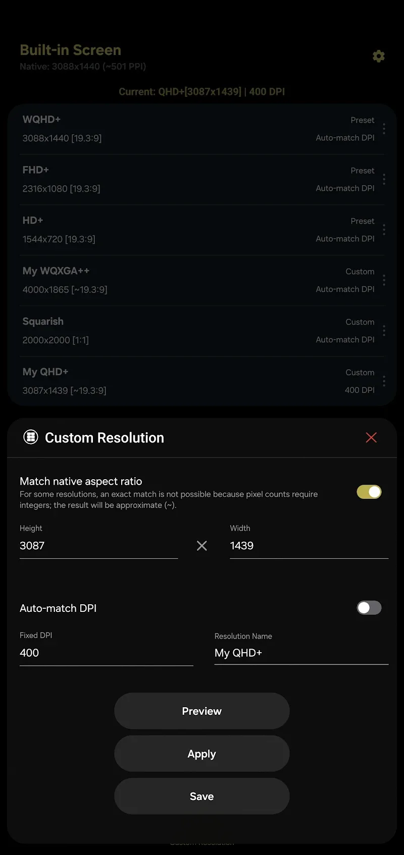 Pixels: Resolution+DPI Changer screenshot 3