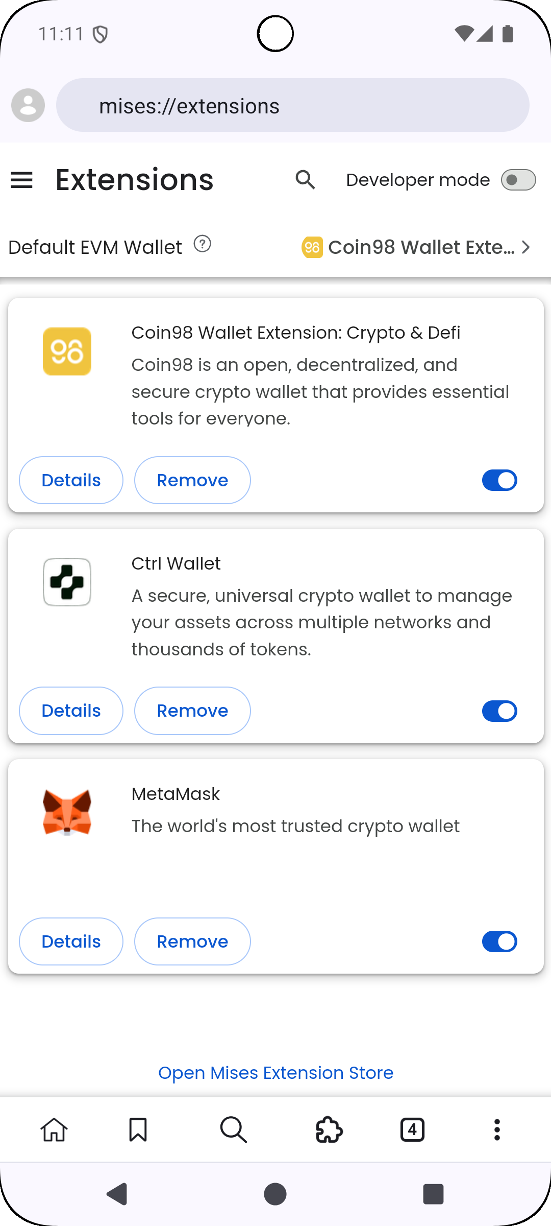 Mises Browser screenshot 3
