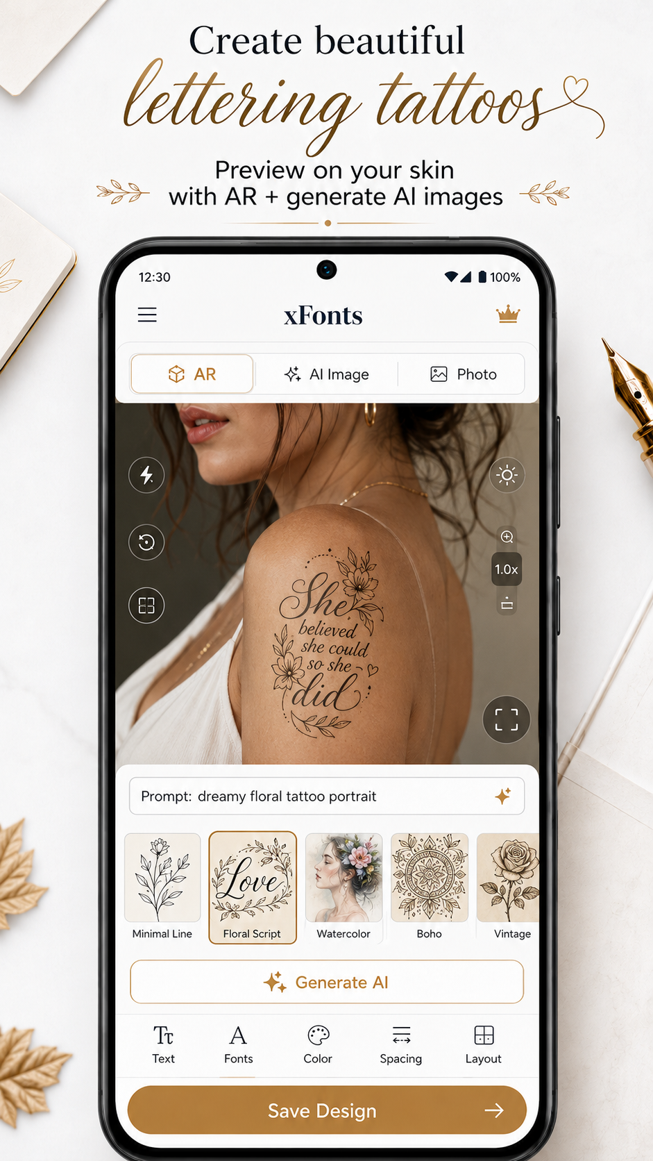 xFonts - Font Design App screenshot 4