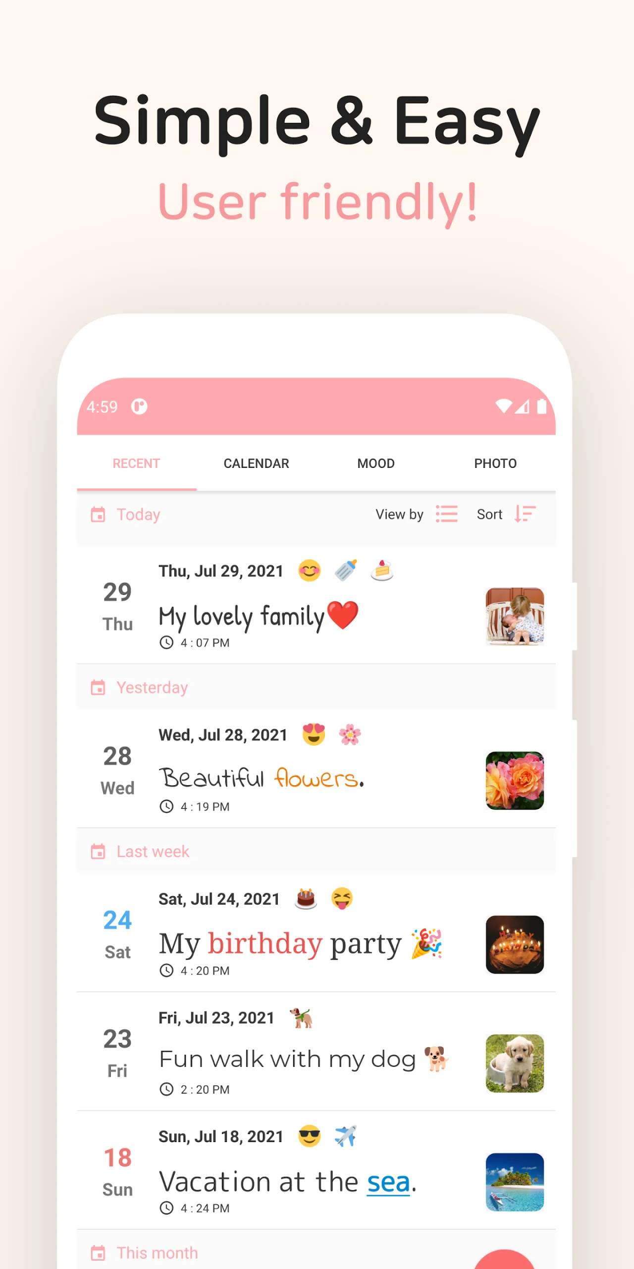 DailyLife: Private Diary, Lock screenshot 3