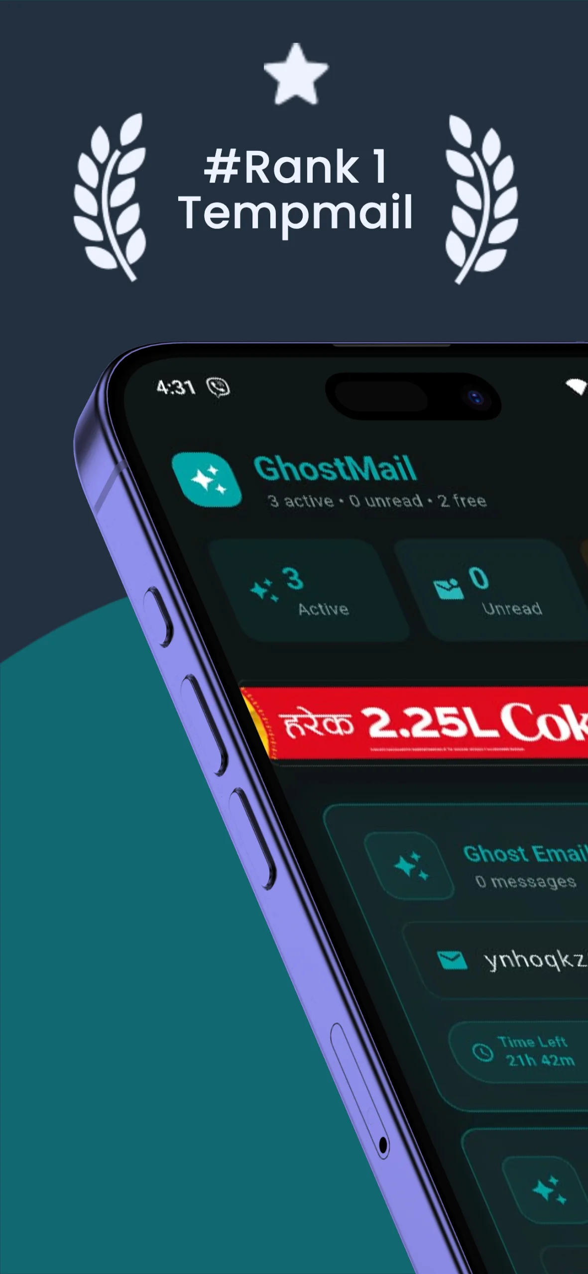 Temp Mail By Ghostmail.one screenshot 1